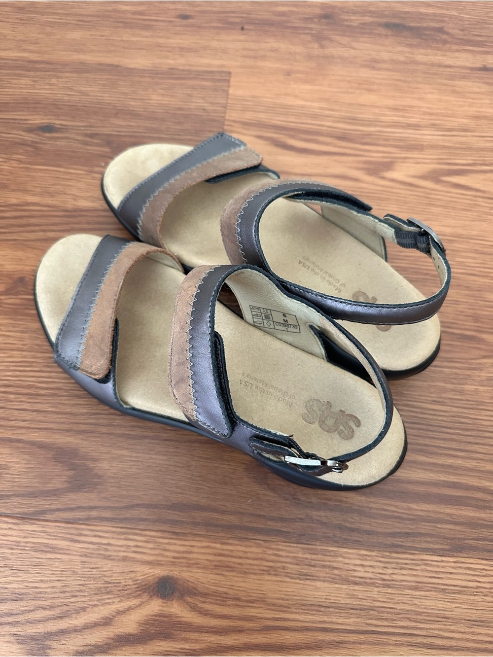 SAS Nudu Dusk Women's Adjustable Strap Sandals - size 6